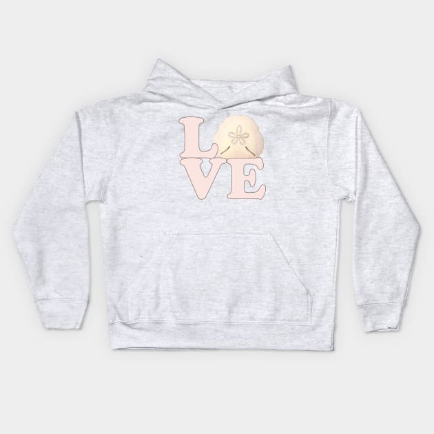 Lispe LOVE with Sand Dollar Kids Hoodie by Lispe